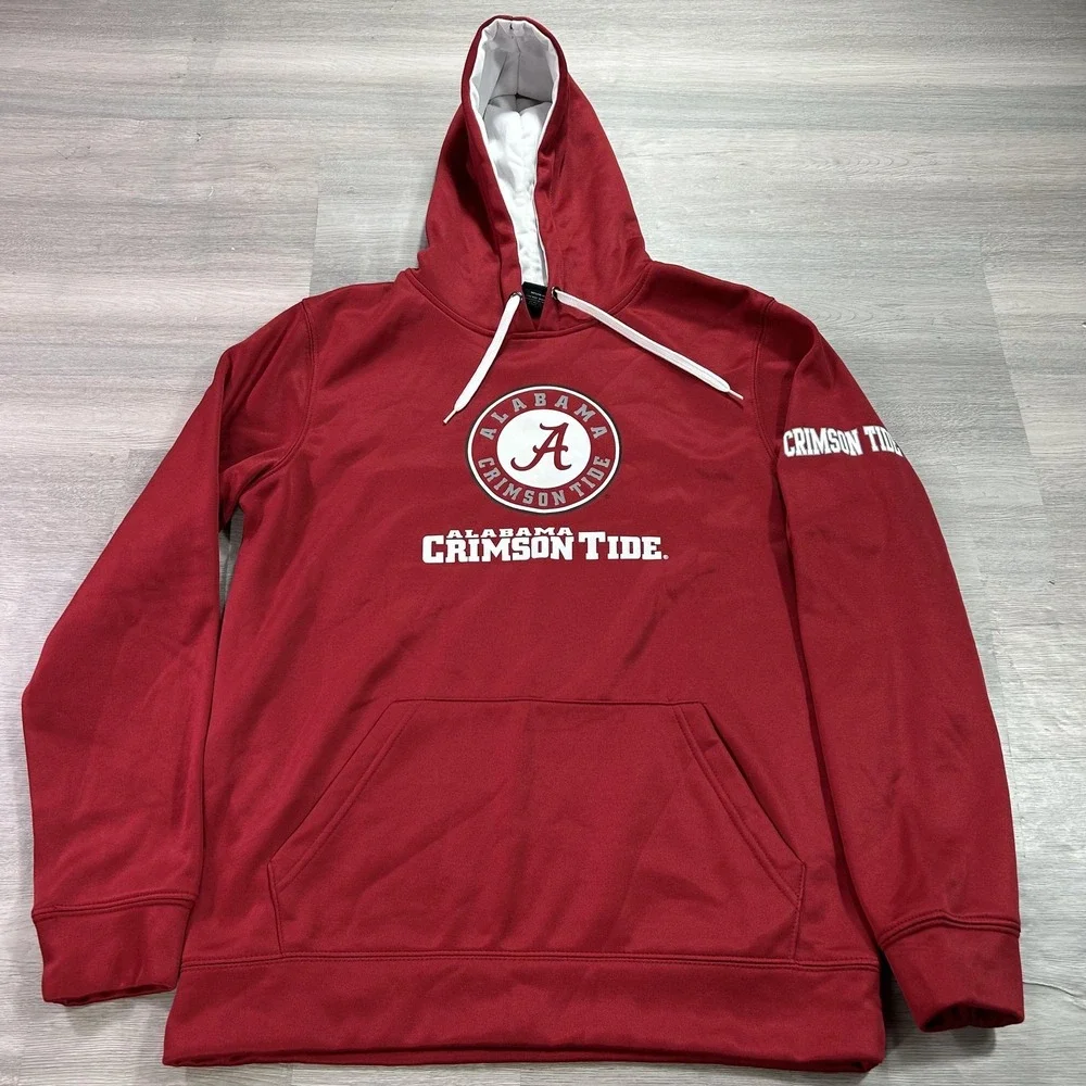 Alabama Crimson Tide Hoodie Mens Medium Red NCAA Football Colosseum Fleece Top